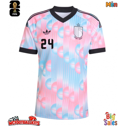 Belgium Amadou Onana #24 Replica Away Stadium Shirt World Cup 2026 Short Sleeve